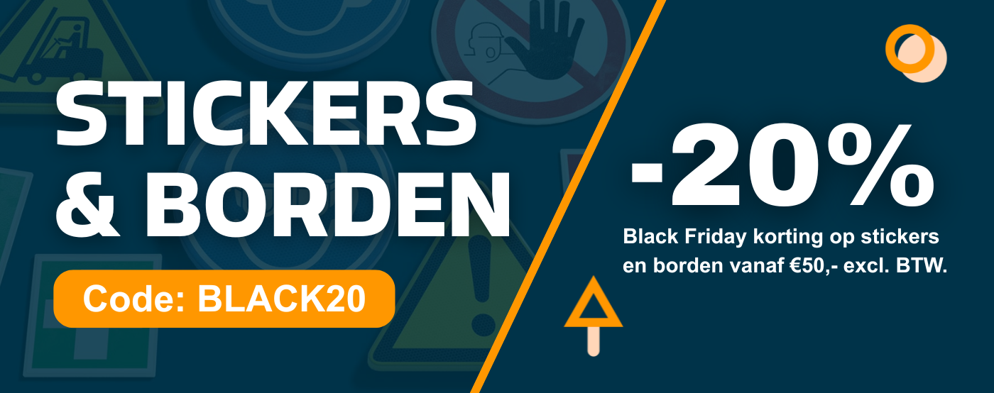 black friday korting stickers en borden